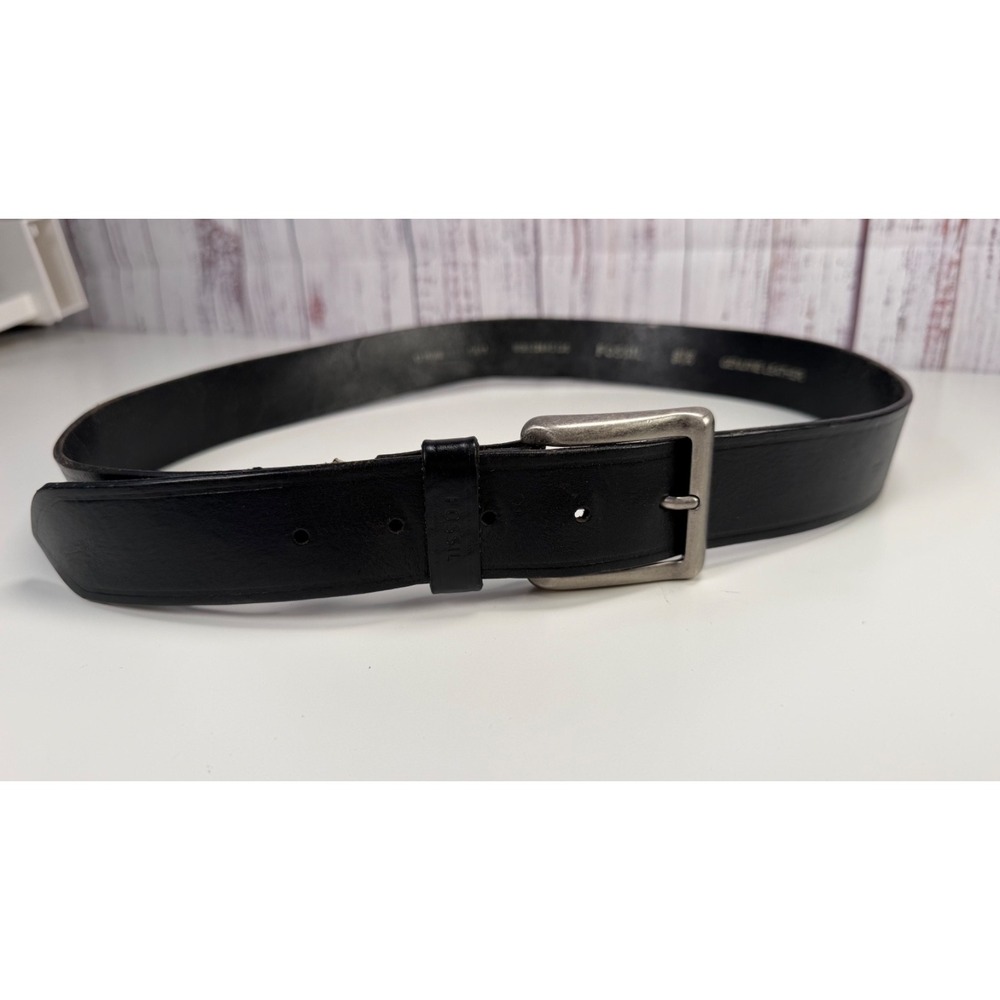 Fossil genuine Leather Belt Sz 36 Black 171599 MB122600136